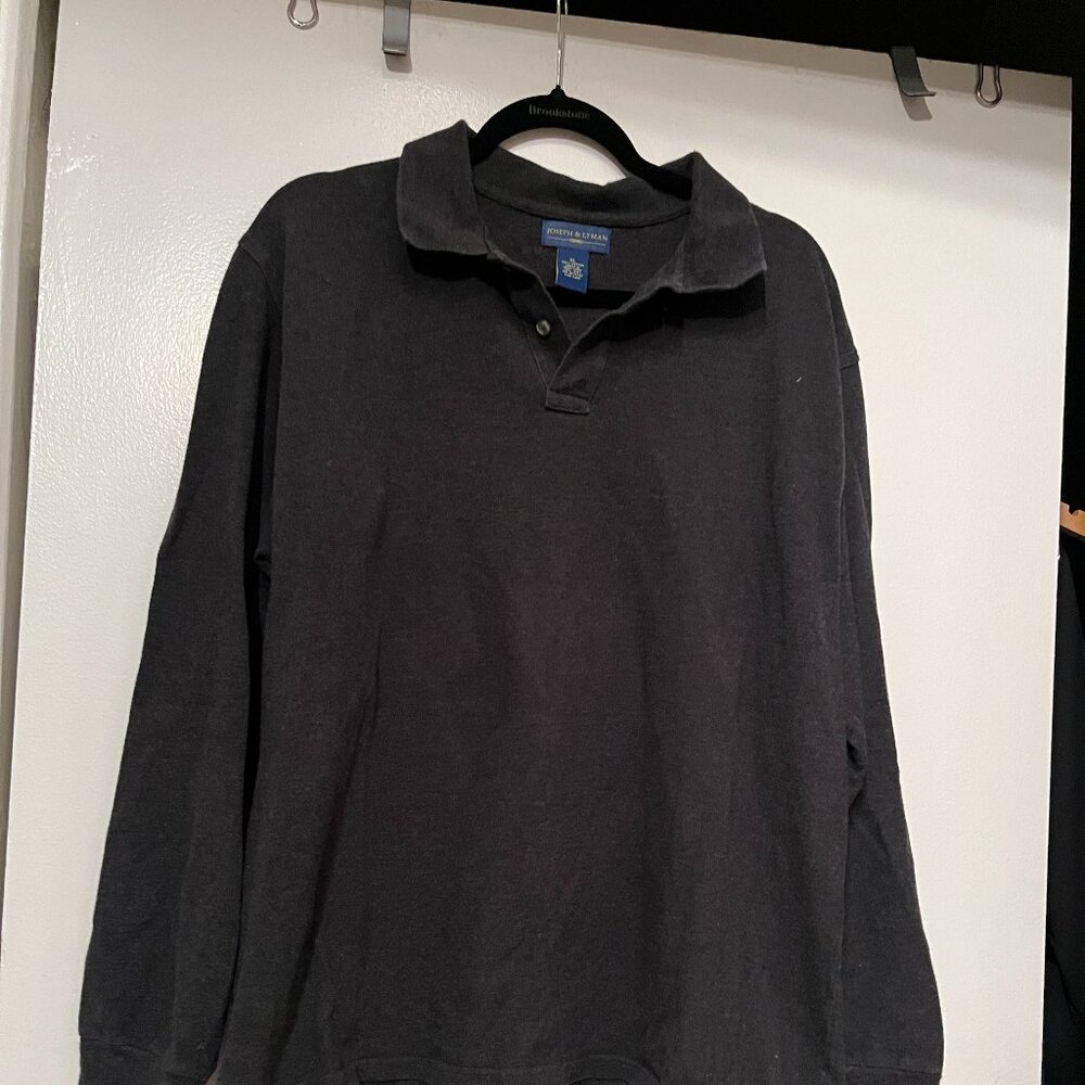 Joseph & Lyman Gray Polo Style Long Sleeve Top Size‎ XL 💗